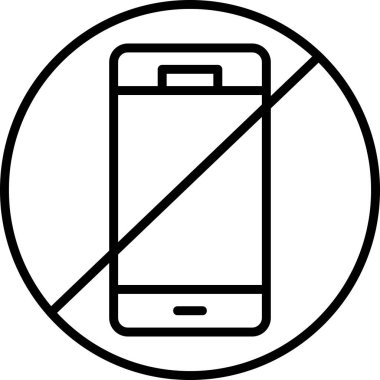 Cep telefonu yok, akıllı telefon aygıtının dijital illüstrasyonu 