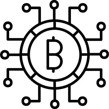 bitcoin. Web simgesi basit illüstrasyon