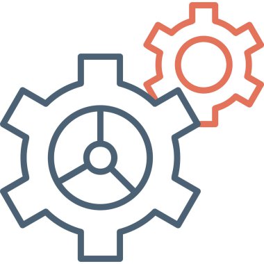 Çarklar, vites döndürme simgesi çizimi