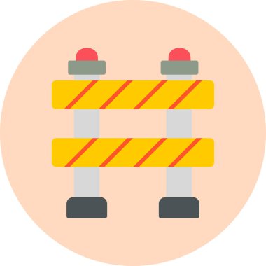 Trafik Engelli Ağı simgesi basit illüstrasyon