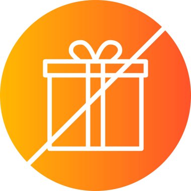 Hediye kutusu simgesi. Basit resimleme