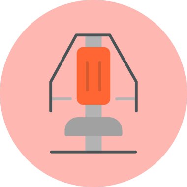 Chest Press Web simgesi basit illüstrasyon