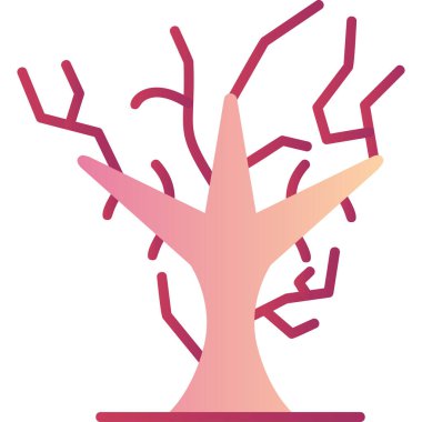 Kuru ağaç modern simgesi, vektör illüstrasyonu