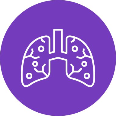 Akciğerler simge vektör çizim