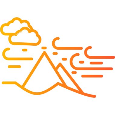 Kum fırtınası ikonu vektör çizimi