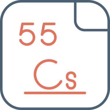 Sezyum simgesi vektör illüstrasyonu