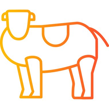 Qurbani modern simgesi, vektör illüstrasyonu