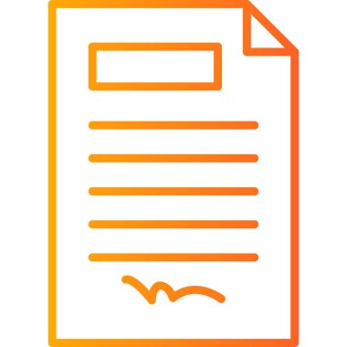 Contract icon, vector illustration simple design