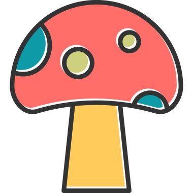 mantar simgesi vektör illüstrasyonu