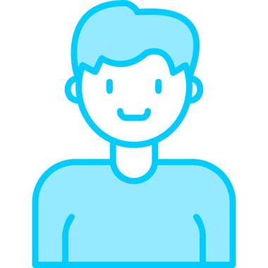 Adamım. Web simgesi basit illüstrasyon