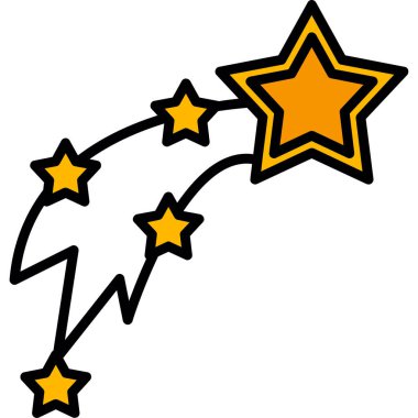 vector illustration of Shooting Stars icon