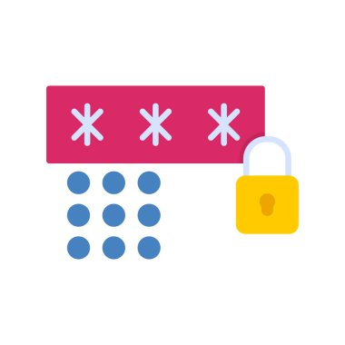 Parola web simgesi, vektör çizim