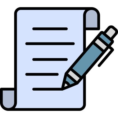 Kalem. Web simgesi basit illüstrasyon