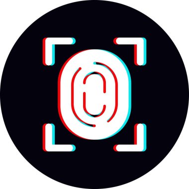 Parmak izi simgesinin vektör illüstrasyonu