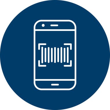 Telefon Tarama simgesi, vektör illüstrasyonu