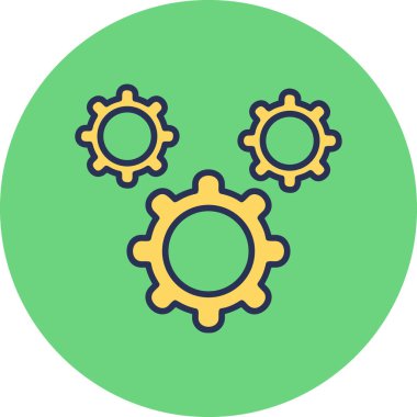 Gear modern simge, vektör illüstrasyonu