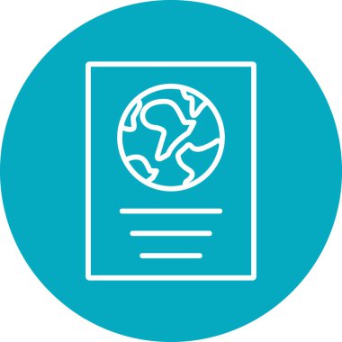 Pasaport simgesi. Basit resimleme 