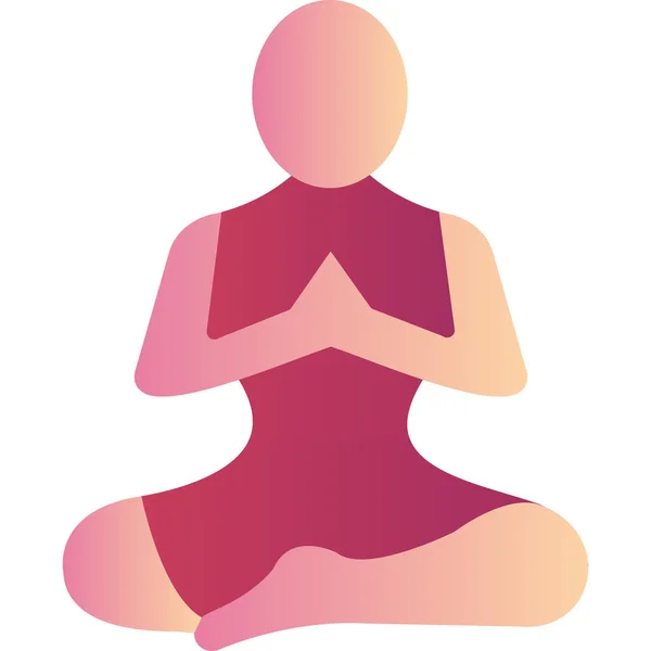 Meditation Symbol Vektor Illustration — Stockvektor