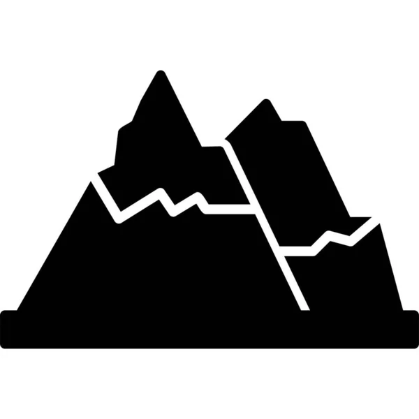 Montaña Icono Web Ilustración Simple — Vector de stock