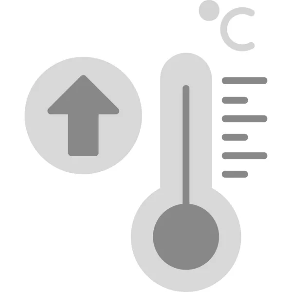 Temperatur Web Ikone Einfaches Design — Stockvektor