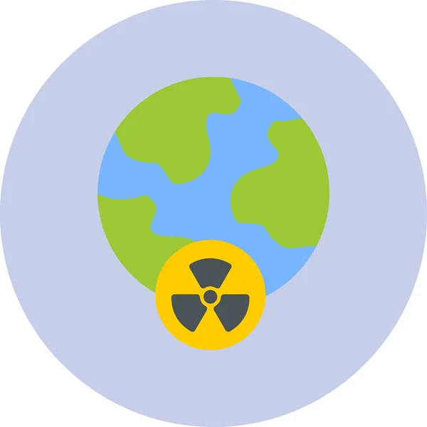 Nuclear Icono Web Ilustración Simple — Archivo Imágenes Vectoriales