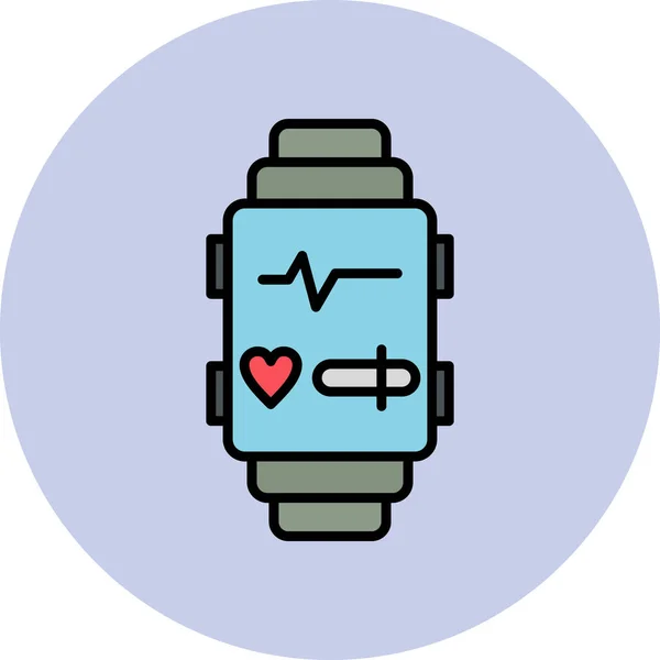 Smartwatch Icono Vector Ilustración — Vector de stock