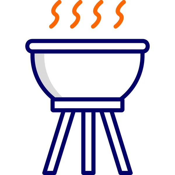 Barbecue Web Icon Simple Illustration — Stock Vector