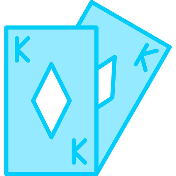 Kartenspiel Web Symbol Einfache Illustration — Stockvektor