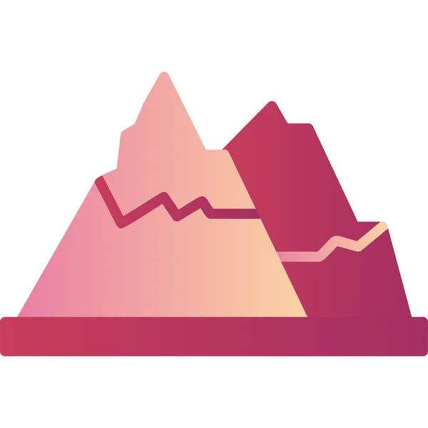 Berg Web Symbol Einfache Illustration — Stockvektor