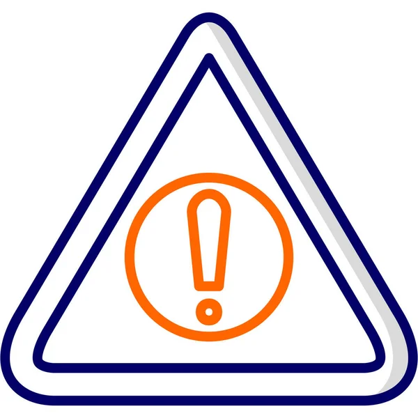 Warning Icon Vector Illustration — Stock Vector