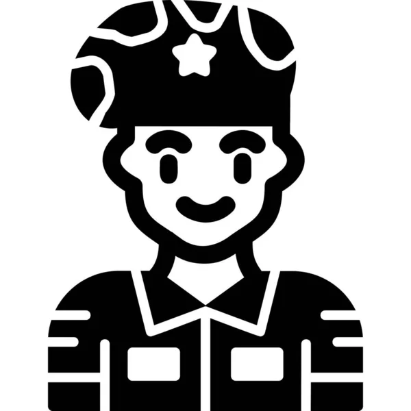 Soldier Icon Vector Illustration — 스톡 벡터