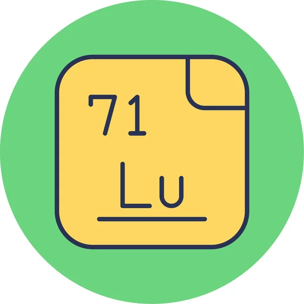 Lutetium Een Scheikundig Element Met Het Symbool Atoomnummer Het Een — Stockvector