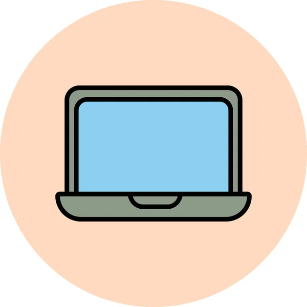 Laptop Ícone Web Ilustração Simples —  Vetores de Stock