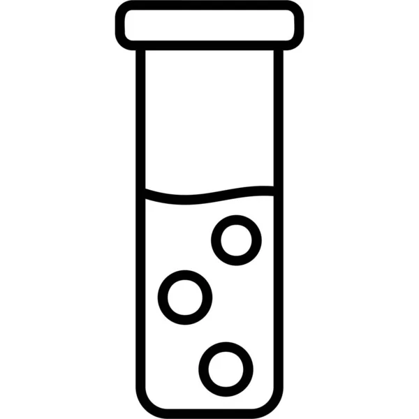 Test Tube Web Icon Simple Design — Stock Vector