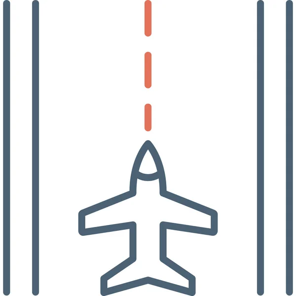 Moderne Icon Vektor Illustration Der Landebahn — Stockvektor