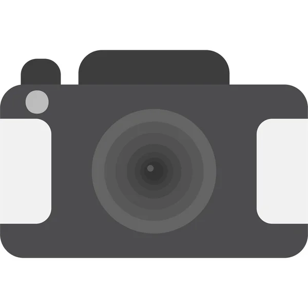 Simple Camera Flat Vector Illustration — Stock Vector