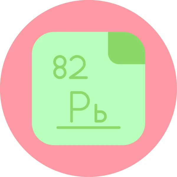 Bly Kemiskt Grundämne Webb Enkel Illustration — Stock vektor