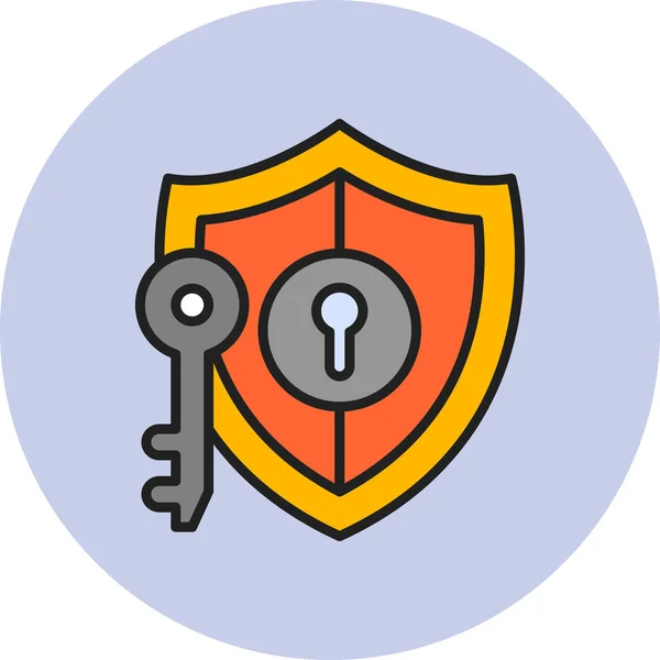 Key Security Vektor Illustration Design — Stockvektor