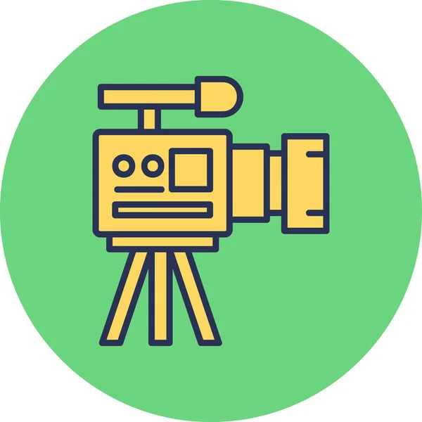 Video Camera Graphic Illustration Icon — Stock Vector