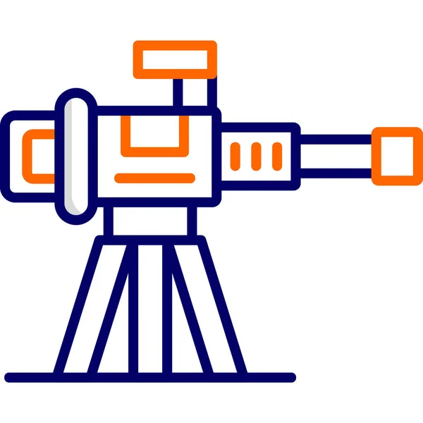 Machine Gun Icoon Web Eenvoudige Pictogram Illustratie — Stockvector