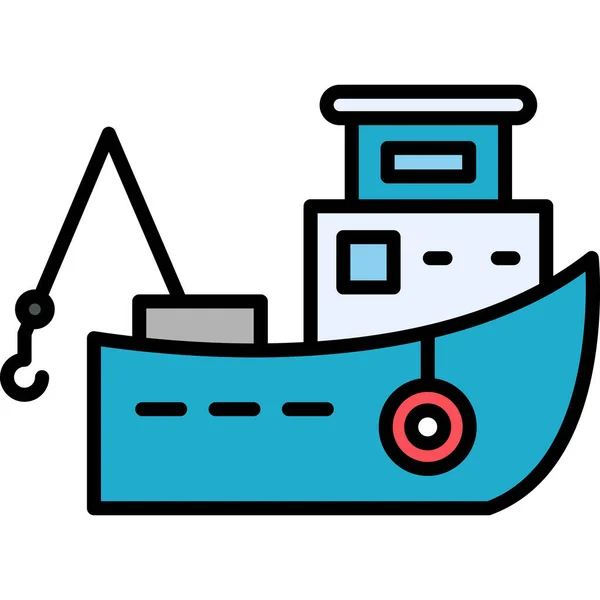 Ship Web Icon Simple Illustration — Stock Vector