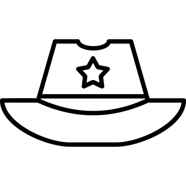 Sombrero Icono Web Ilustración Simple — Archivo Imágenes Vectoriales