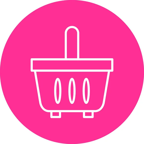 Shopping Basket Icon Illustrazione Vettoriale Design Semplice — Vettoriale Stock