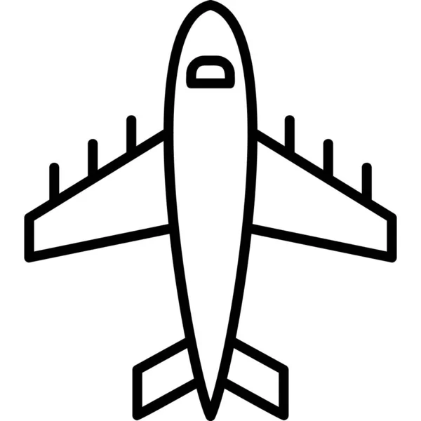 Avión Icono Web Ilustración Simple — Vector de stock