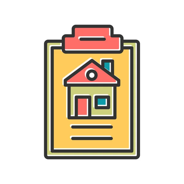 Ilustración Abstracta Del Vector Icono Casa — Archivo Imágenes Vectoriales