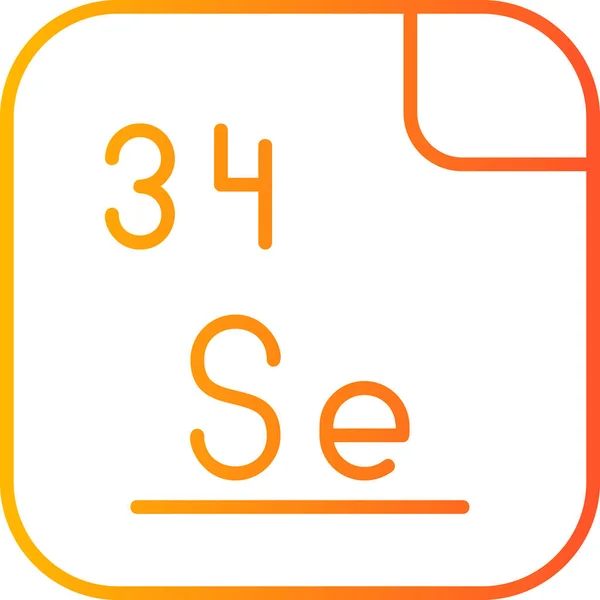 Selenium Adalah Unsur Kimia Dengan Simbol Dan Nomor Atom Senyawa - Stok Vektor