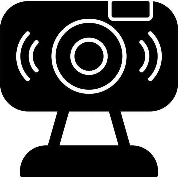 Web Cam Design Simples Ícone Webcam —  Vetores de Stock