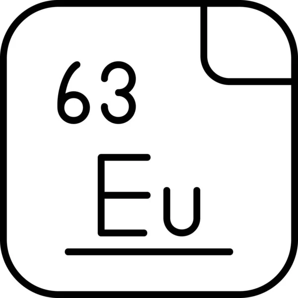 Quadro Periódico Dos Elementos Ilustração Europium —  Vetores de Stock