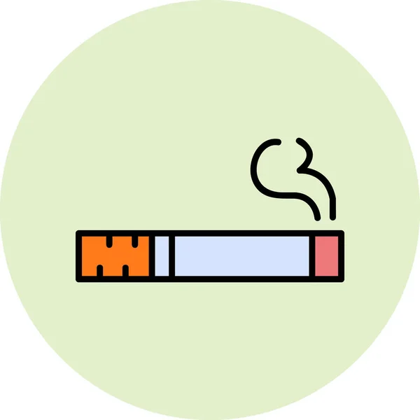 Cigarett Webbikon Vektor Illustration — Stock vektor