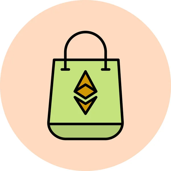 Bolsa Compras Icono Moderno Vector Ilustración — Vector de stock